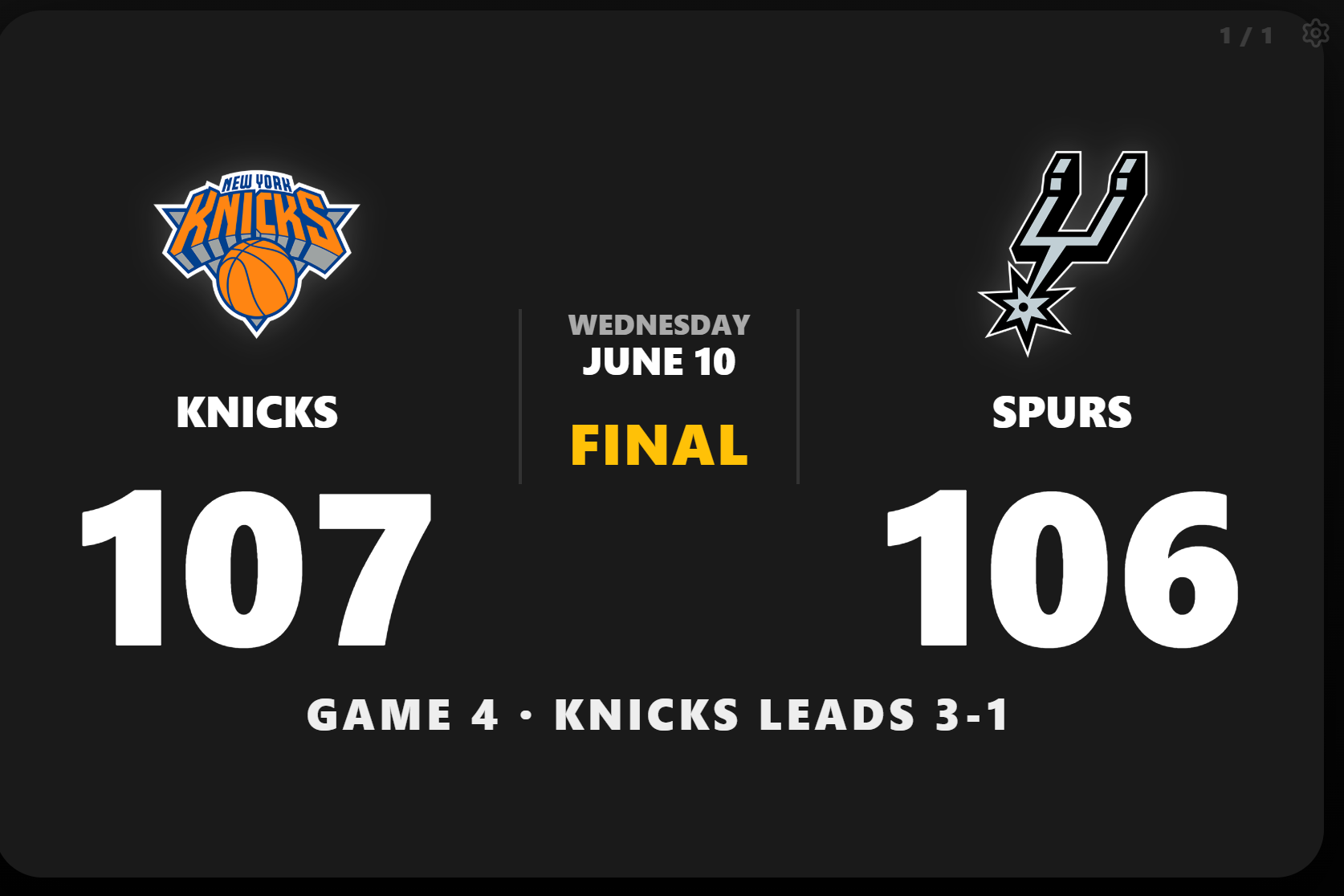 NBA Scoreboard Placeholder